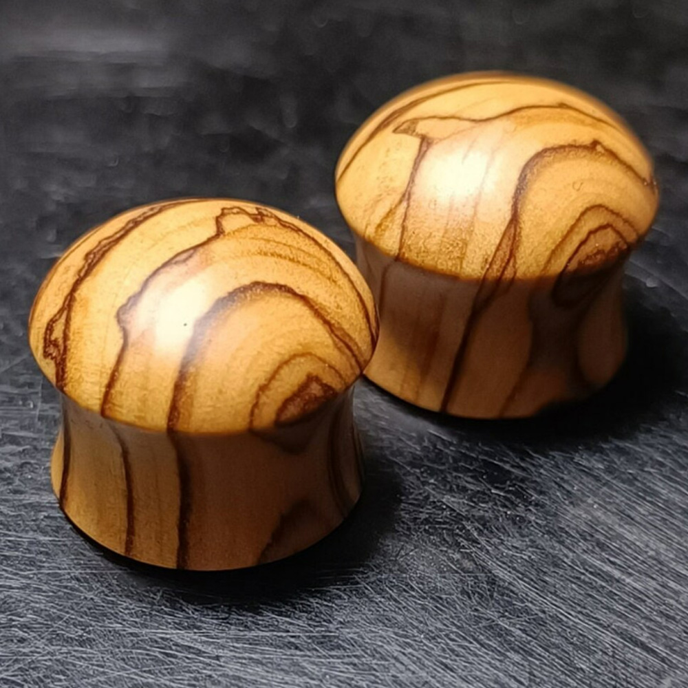 Bethlehem Olive Wood Convex Plugs