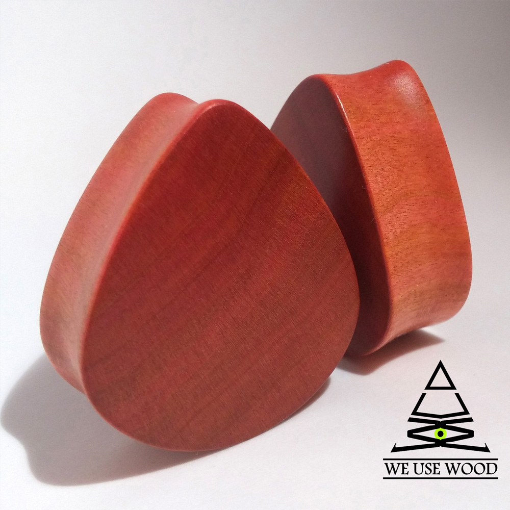 Pink Ivory Teardrop Plugs