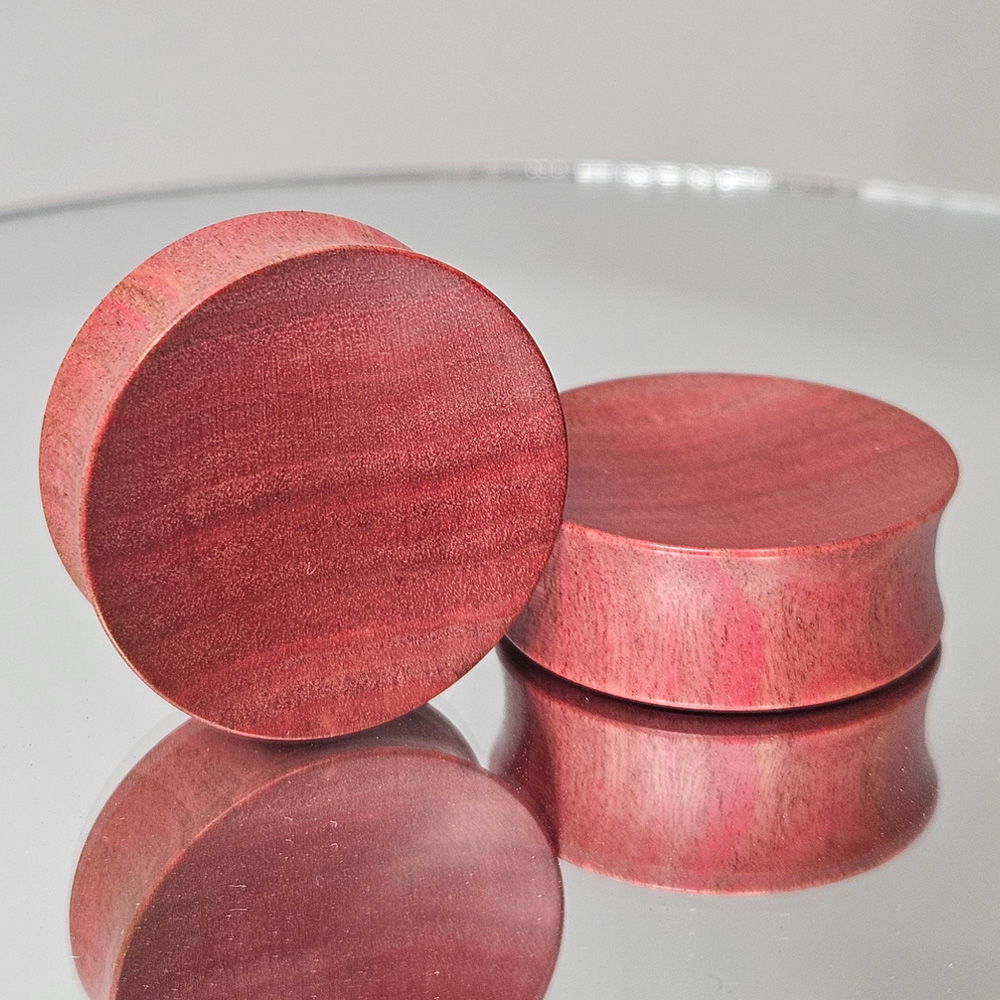 Pink Ivory Concave Plugs
