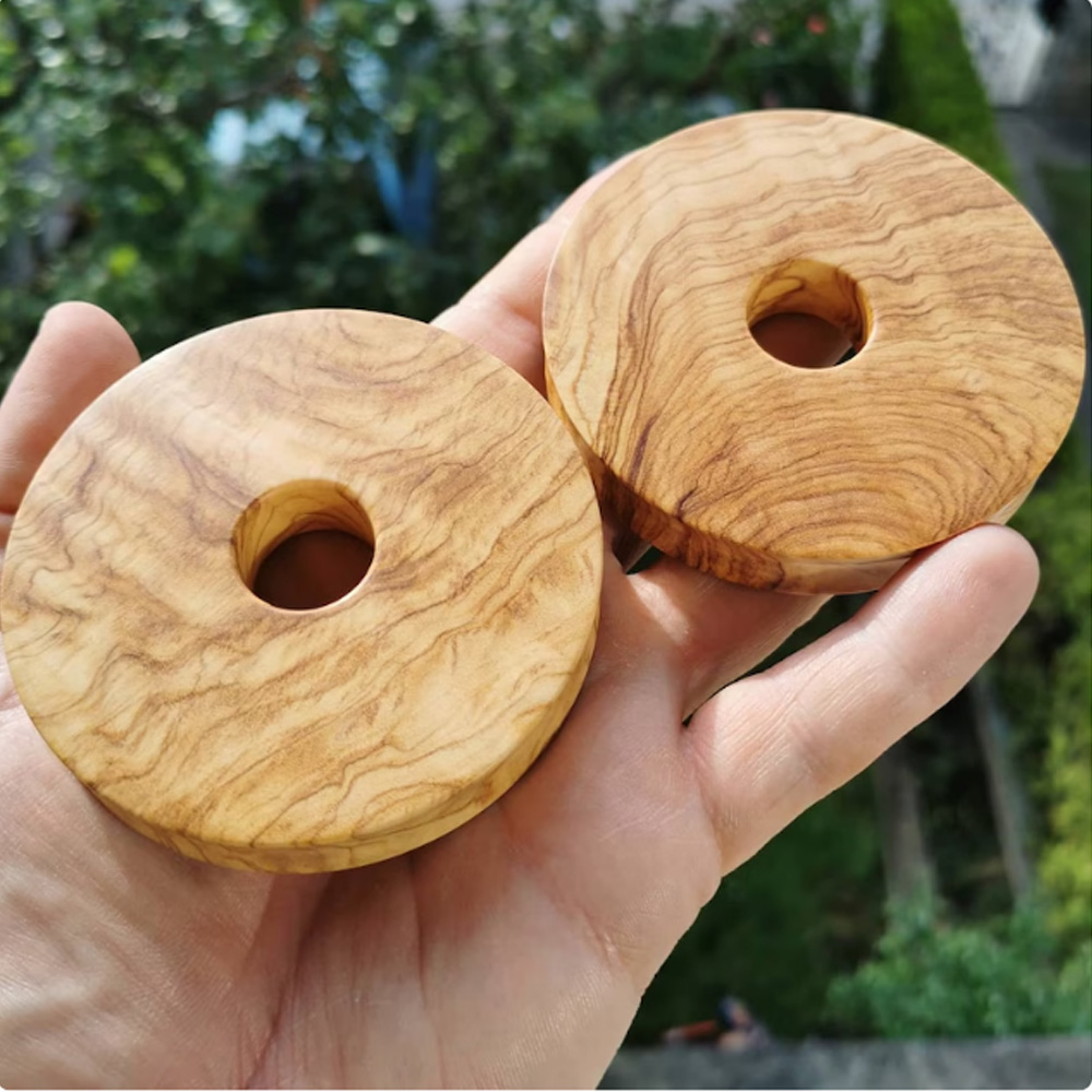 Olive Wood Doughnut Tunnels
