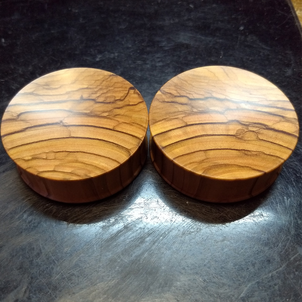 Bethlehem Olive Wood Concave Plugs